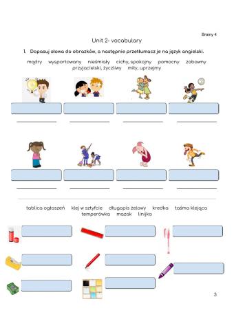 Adjectives and Stationery- Brainy 4