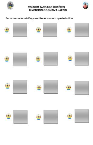 Los números de 1 a 12