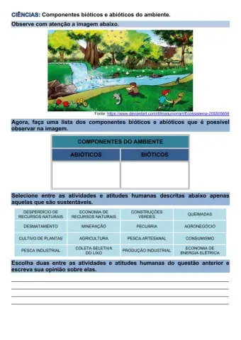 Componentes bióticos e abióticos