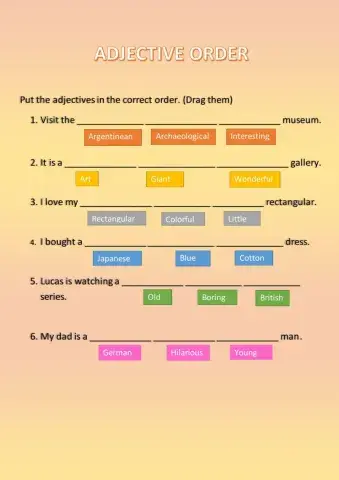 Adjective Order