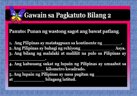 Mga Hangganan at Lawak ng Teritoryo ng Pilipinas