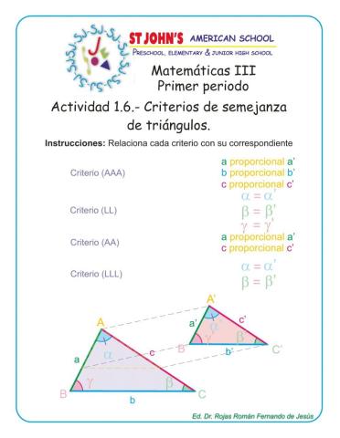 Criterios de semejanza de triángulos