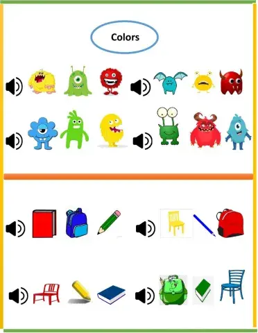 Colors and school objects