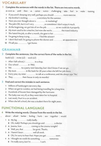 Test Your self Units 9 and 10