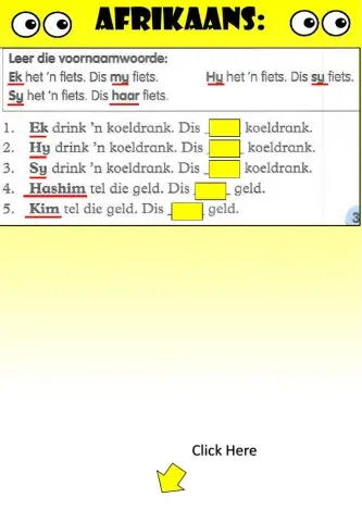 WEEK 33: WEDNESDAY: Voornaamwoorde