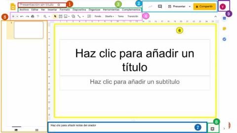 Pantalla de presentaciones de Google
