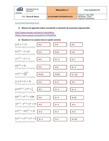 Ecuaciones Exponenciales