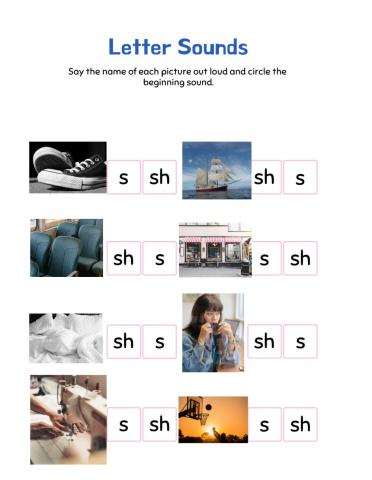 Minimal Pairs -s- -sh-