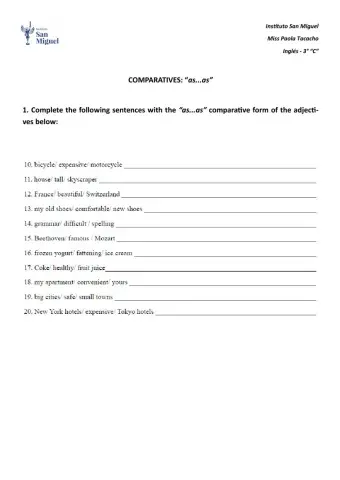 Comparatives: As...as