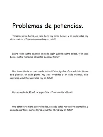 Problemas de potencias