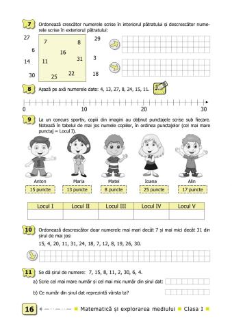 Compararea numerelor 0-31
