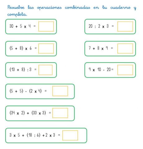 Operaciones combinadas
