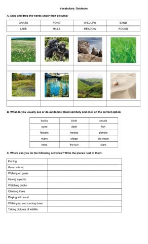 Vocabulary: Outdoors