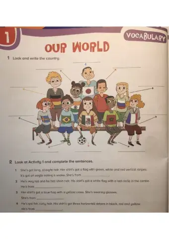 Activity book inglés países