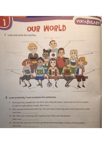 Activity book inglés países