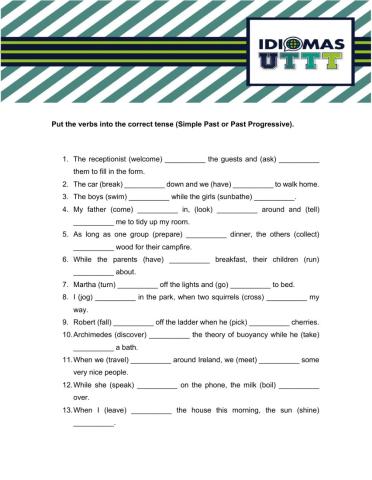 Past Simple or Past continuous