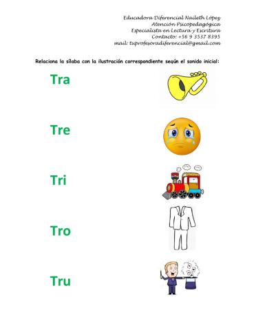 Sílabas complejas tr