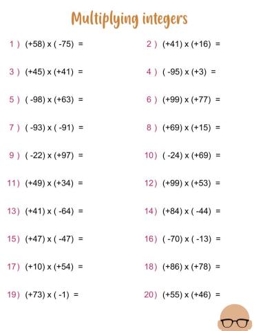 Multiplying and dividing integers