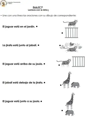 Lectura con la letra J