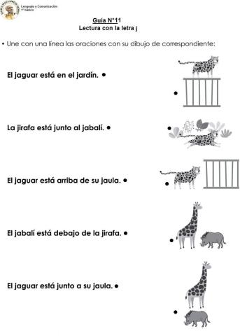 Lectura con la letra J