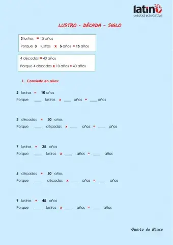 Siglos, décadas, lustros