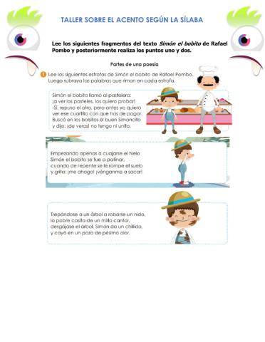 Taller sobre el acento 3°