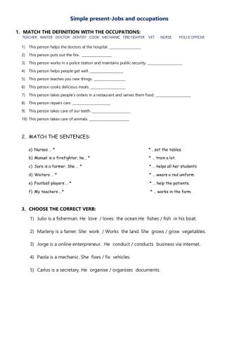 Simple present tense