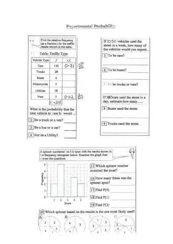 Experimental Probability