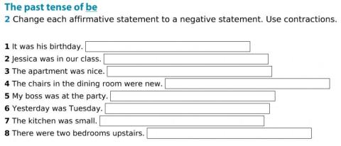 The simple past tense - statements 2