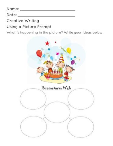 Using a Picture Prompt Worksheet