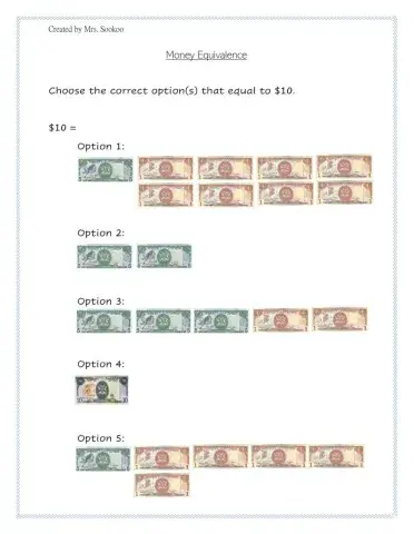 Money Equivalence Trinidad Ten dollars