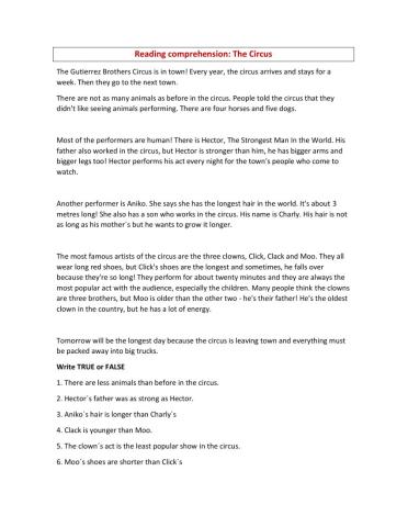 Reading Comprehension