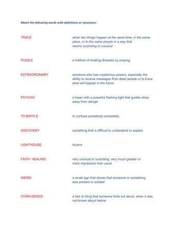 English File Upper Vocabular p.10-11