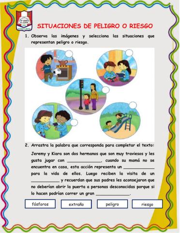Situaciones de peligro o riesgo