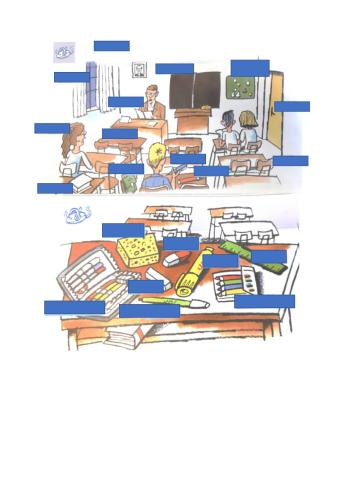 School objects - fill on