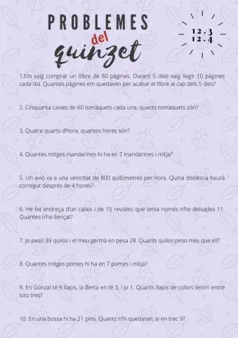 Problemes del quinzet 12.3 i 12.4