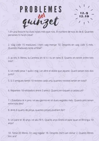 Problemes del quinzet 12.9 i 12.10