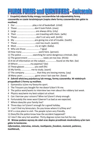 Plurals and quantifiers