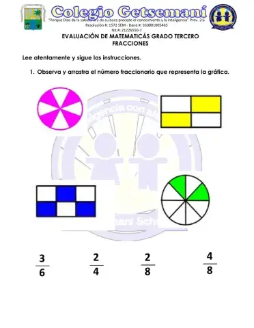 Evaluación tercero Fracciones I