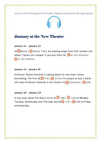 Message from the New Theatre