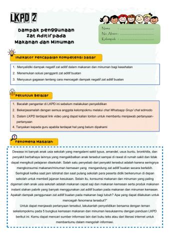 Dampak Penggunaan Zat Aditif Pada Makanan