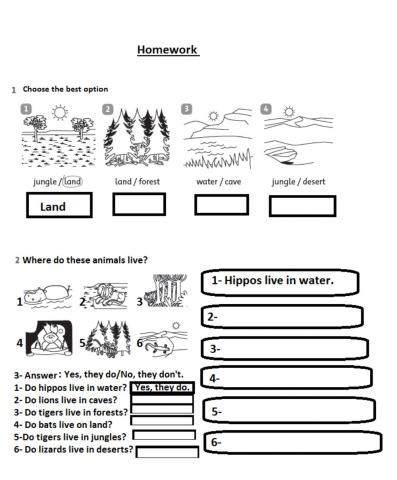 Wild animals HABITATS