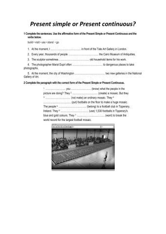 Present tenses contrast