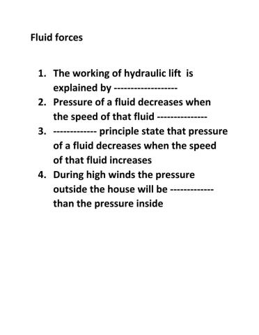 Fluid forces