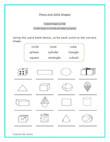 Plane and Solid Shapes
