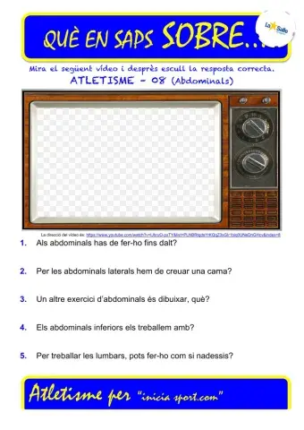Que saps sobre...Atletisme 08 (Abdominals)