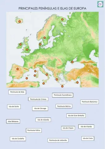 Penínsulas e islas de Europa