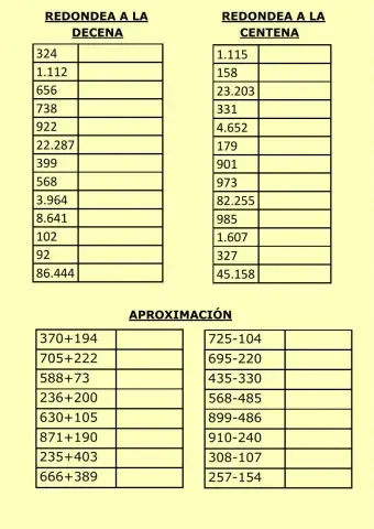 Redondear y aproximar