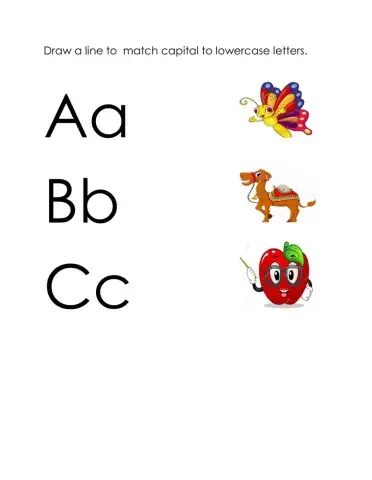 Letter word match worksheet