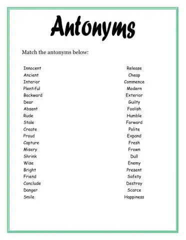 Antonyms 2